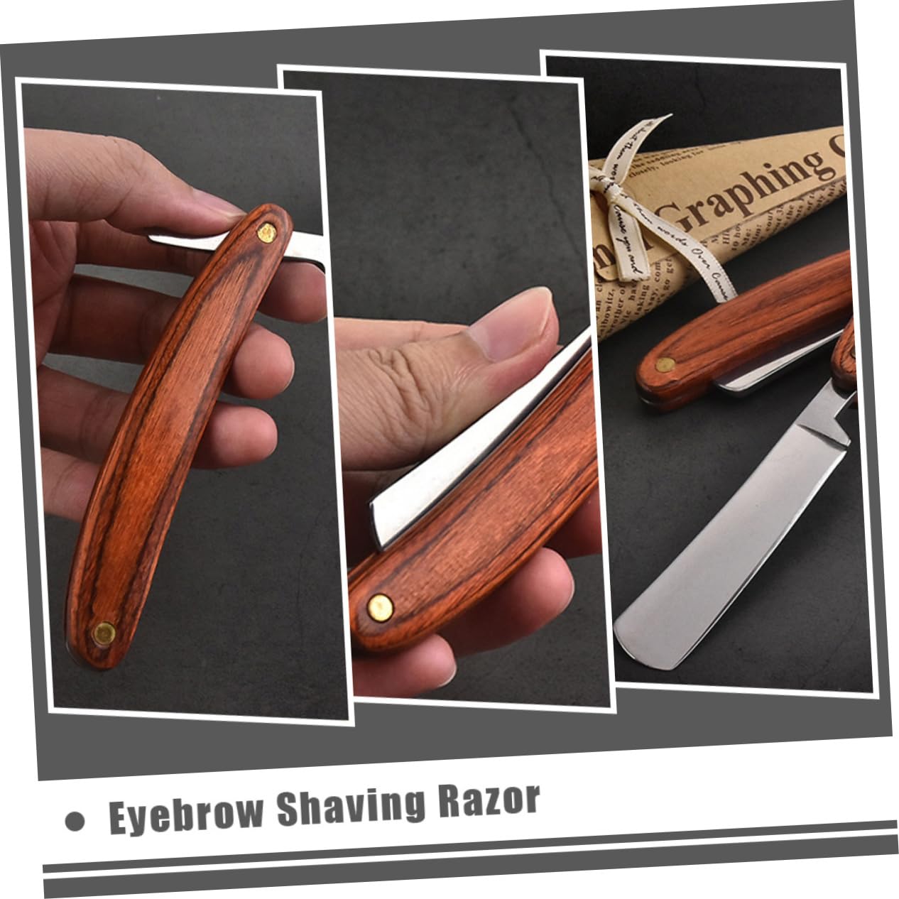 SOESFOUFU Beard Edger Men Foil Shaver Barber Manual Hair Salon Shaver Barber Blade