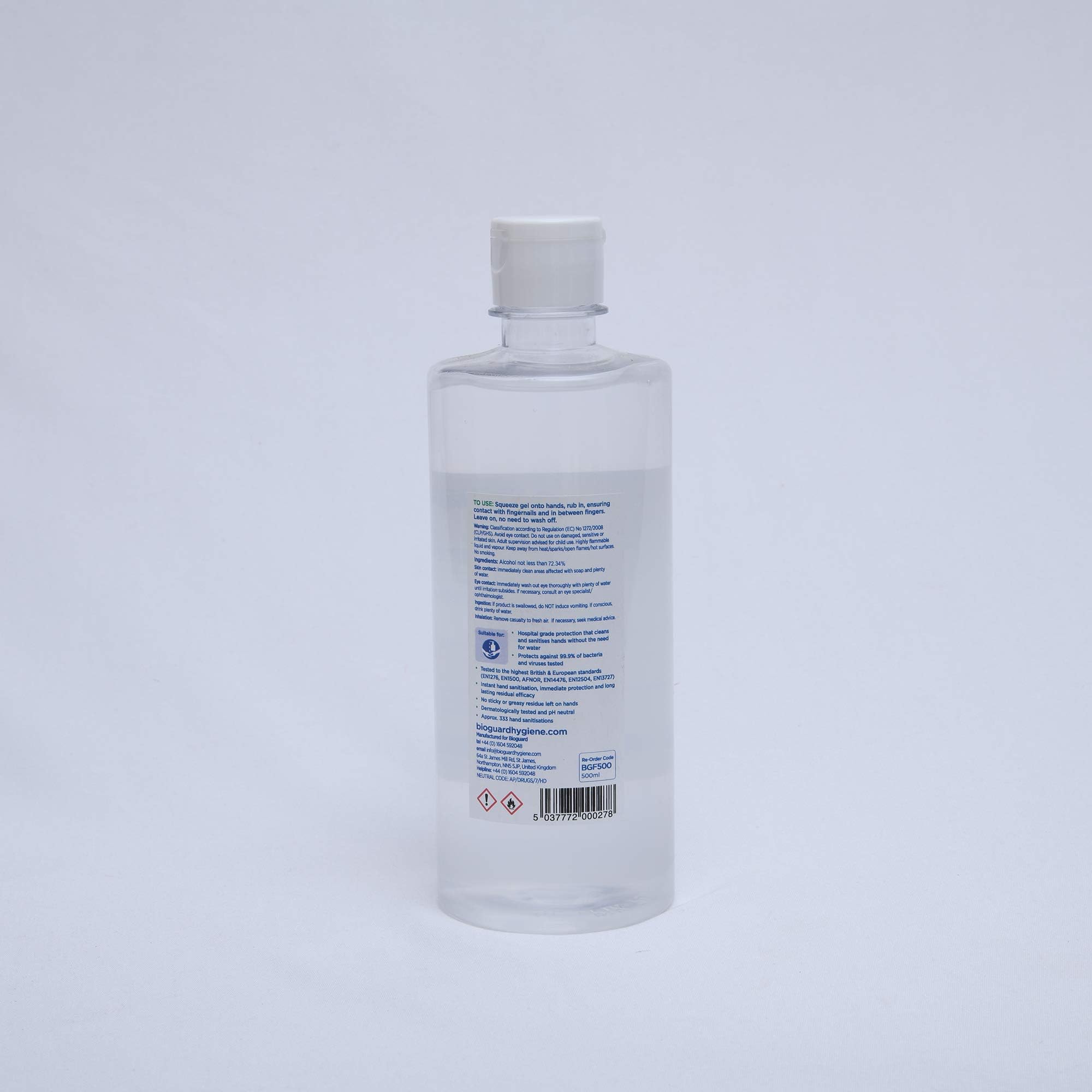 Bioguard Lemon Fragrance Anti Bacterial Hand Soap Sanitizer 75-80% Alcohol Gentle on Skin Non Sticky High performing, Fast acting - 500 ml