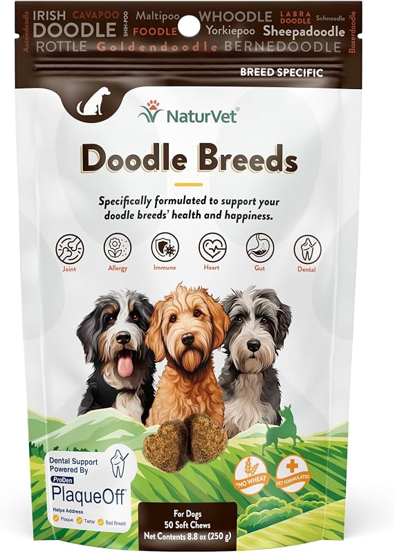 NaturVet Breed Specific Multivitamin for Doodle Breeds | 50 Soft Chews