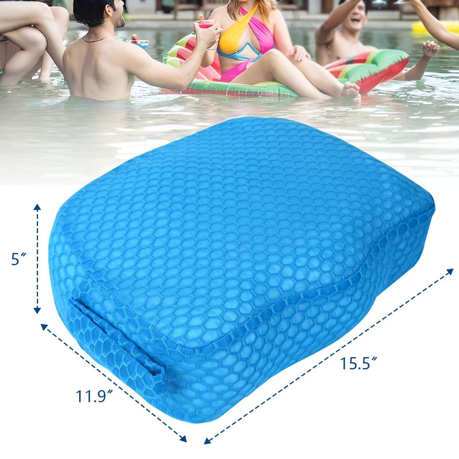 Baoblaze Rialzo per Sedile idromassaggio, Sedile Spa, Cuscino Comfort Portatile e Imbottito per Interni ed Esterni, Hotel, sgabelli da Doccia, Blu