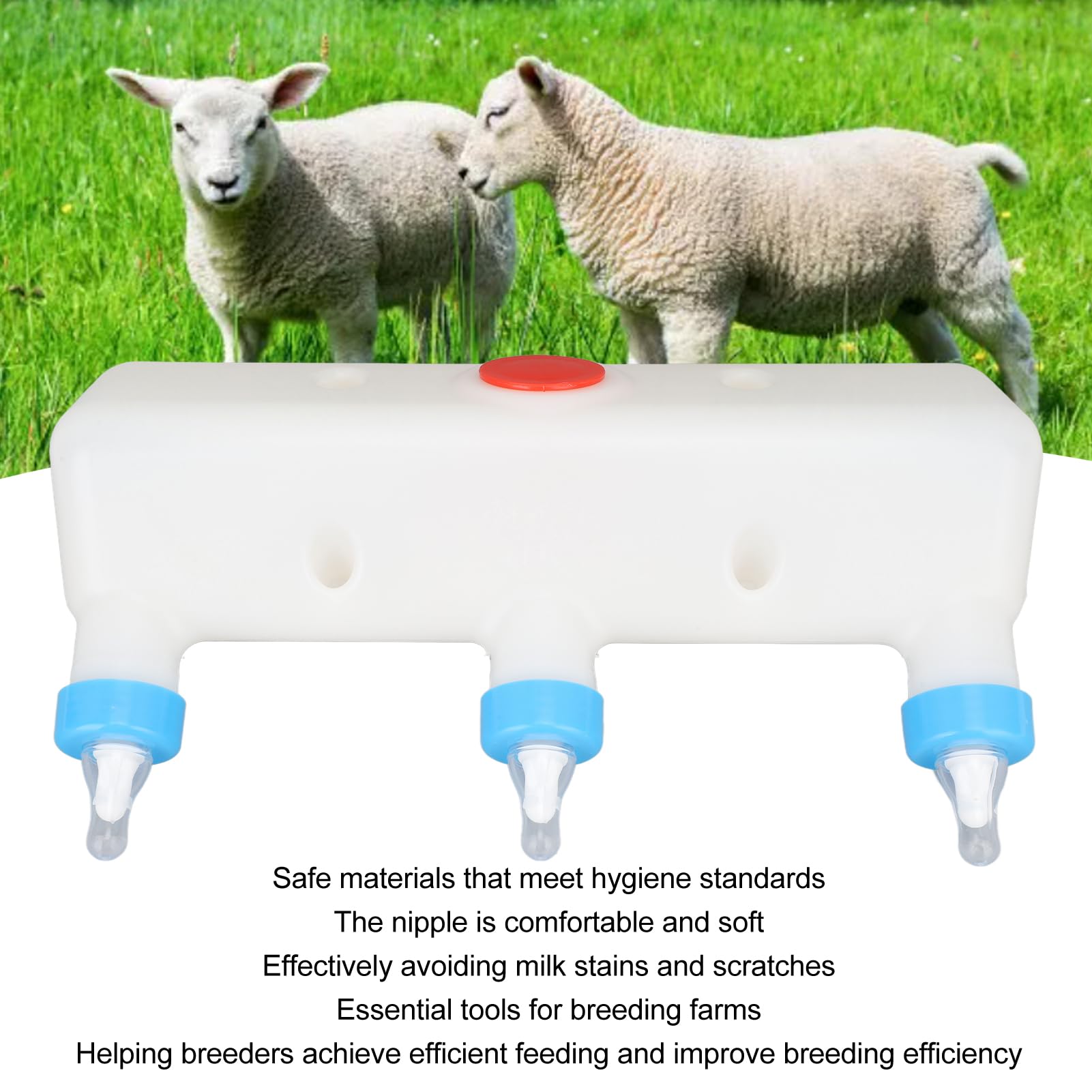 3 chupetes para animales pequeños, alimentador de leche para lechones y cachorros, lámpara de leche de cabra, equipo de bebida de granja