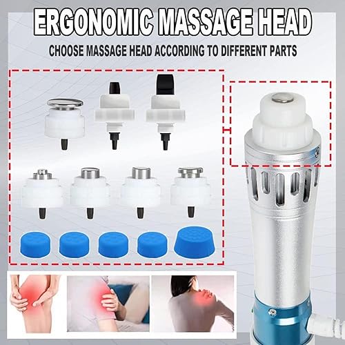 Miniatura 7 de Máquina portátil de terapia de ondas de choque, máquina profesional de tratamiento ED con aprobación CE, cuerpo de percusión de tejido profundo,