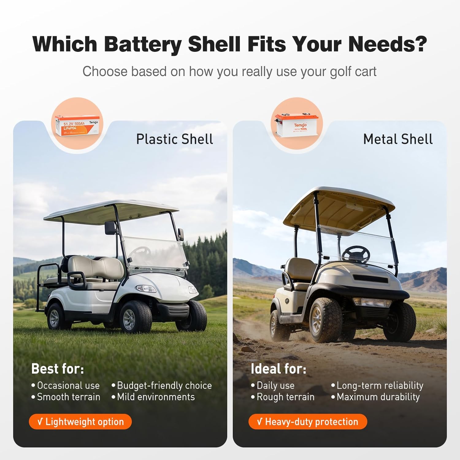 Comparison of plastic shell vs metal shell batteries for different use cases