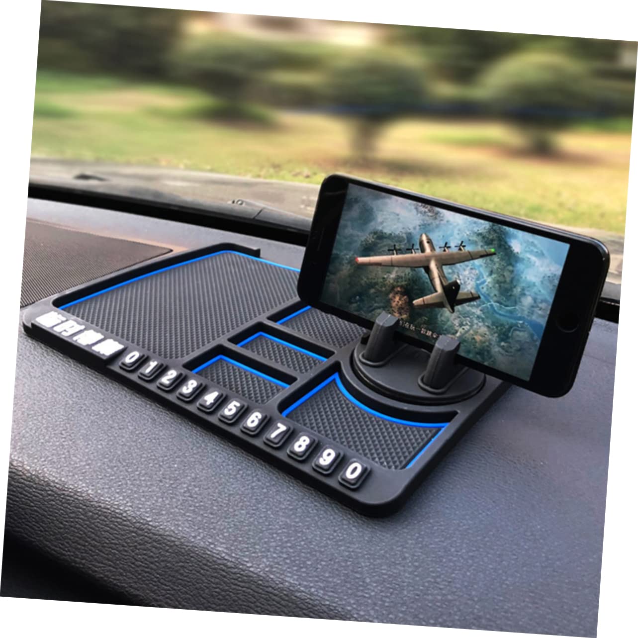 HOODANCOS 2Pcs Slip Dashboard Phone Mount Temporary Parking Multifunctional Vehicle Holder Mat for Car Secure Durable Material Random Color