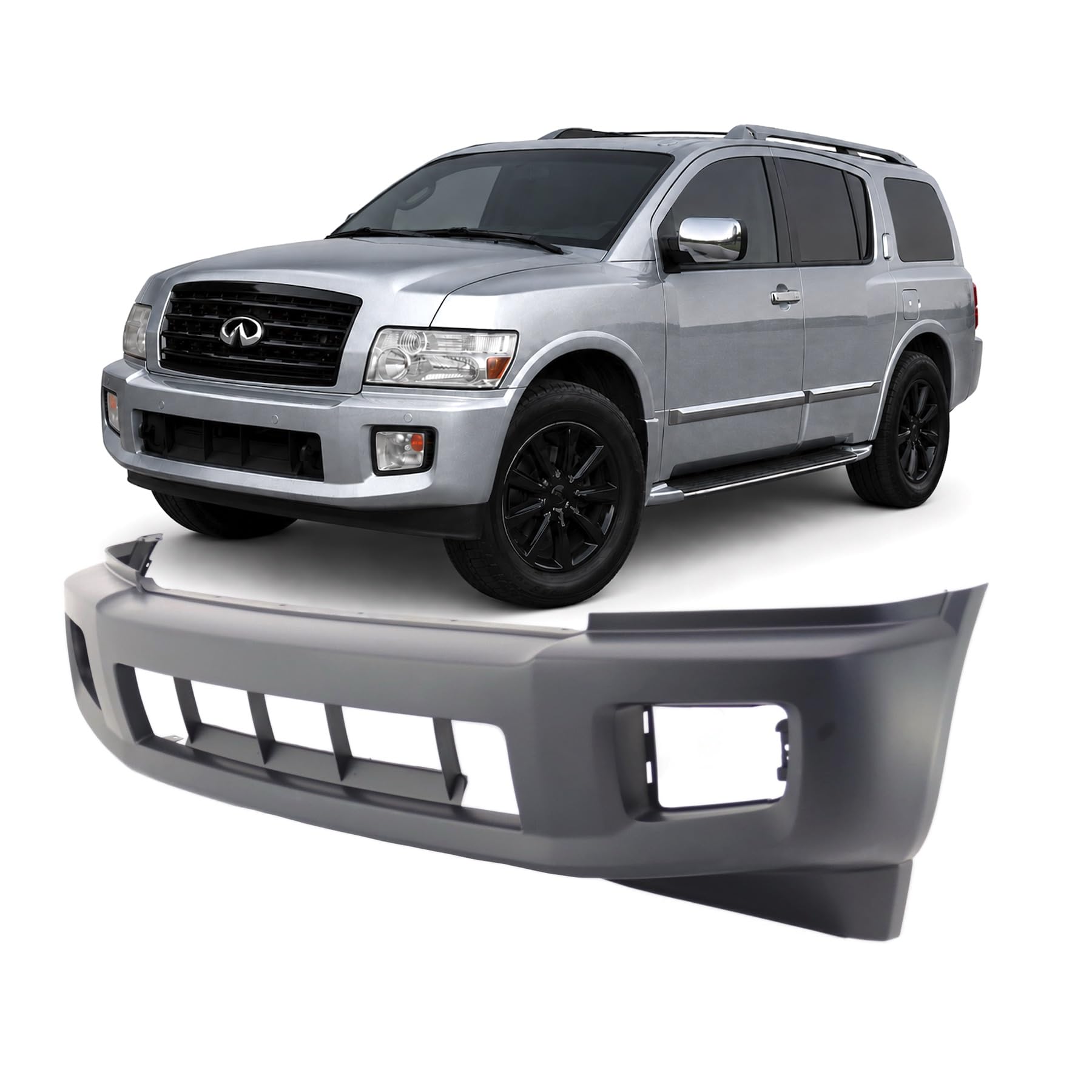 FitParts Compatible with Infiniti QX56 2004–2010 Front Bumper Cover