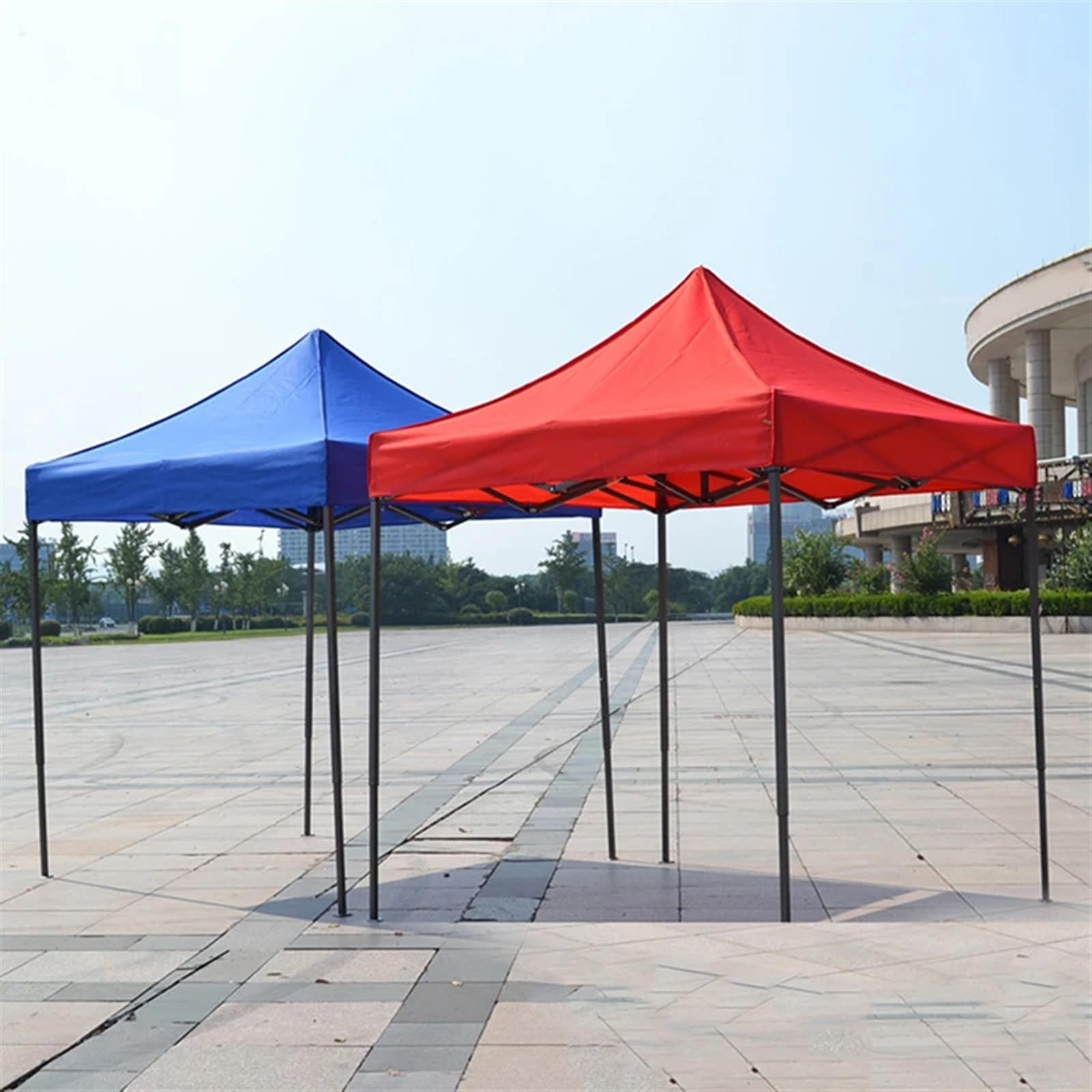 Lot de 3 housses de tente de rechange imperméables et pliables à 4 coins pour terrasse et tonnelle, abri d'extérieur, idéal pour protéger du soleil et de la pluie