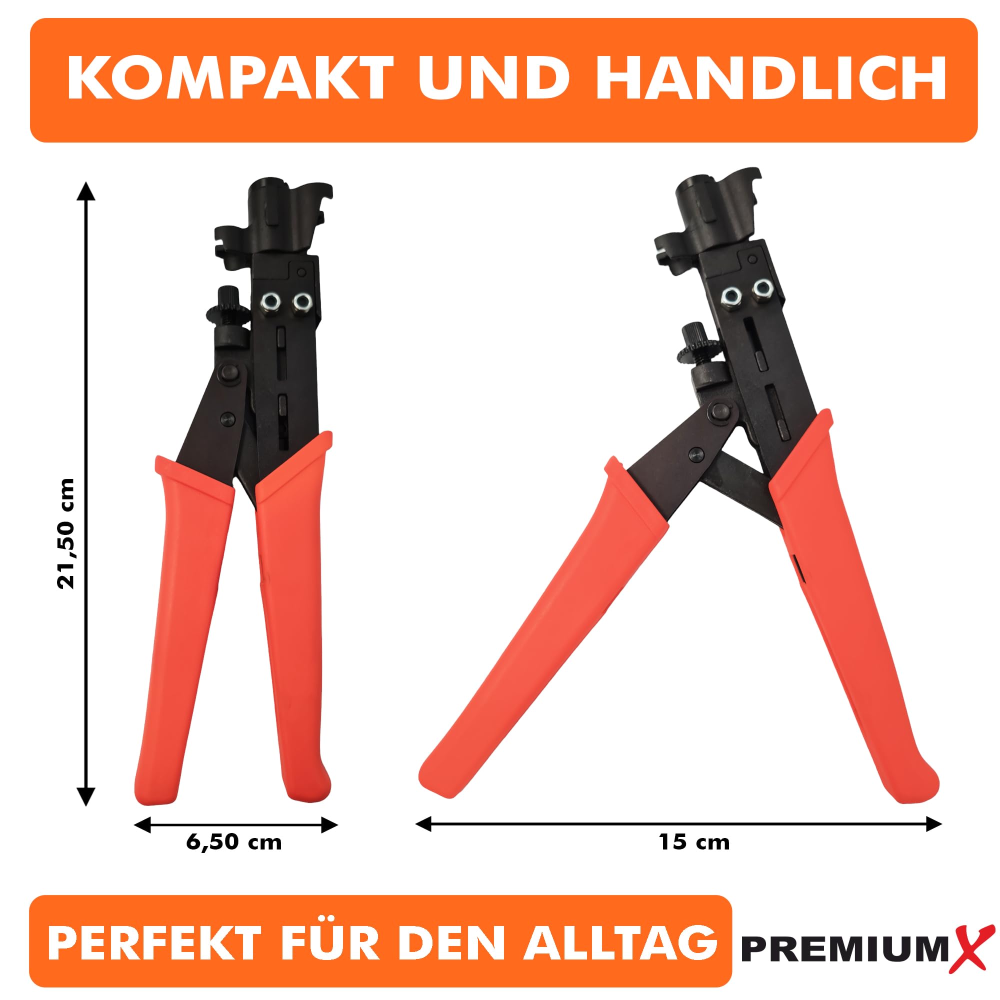 PremiumX PX-308CT - Pinza a compressione per RG59, RG6 e RG11