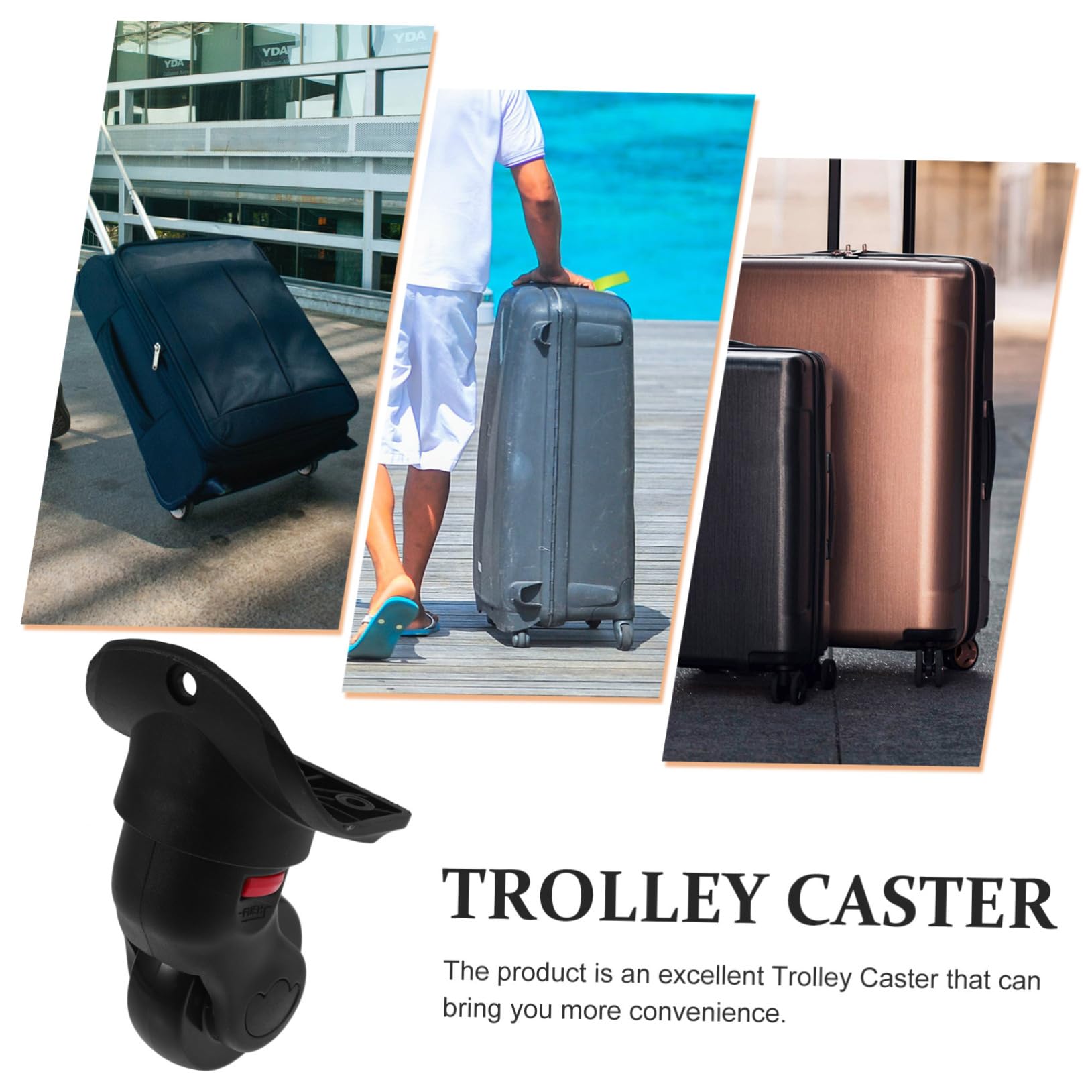 Confezione da 5 ruote girevoli di ricambio universali per bagagli, in nylon resistente, per valigie, borse da viaggio e trolley, facili da installare, rotolamento fluido