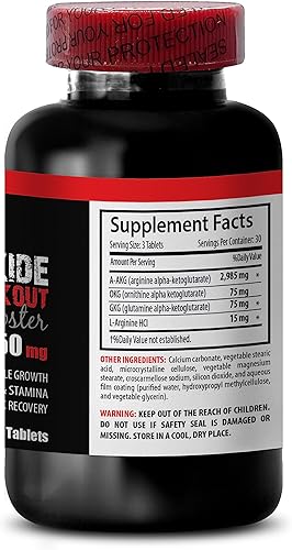 Miniatura 4 de Arginina alfa-cetoglutarato  Complejo único de óxido nítrico  Tabletas de óxido nítrico, suplemento de óxido nítrico para gimnasio, potenciador de