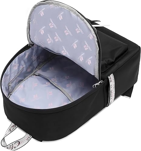 Miniatura 6 de Spotted Tiger Mochila escolar para niñas, mochila escolar, mochila para libros, linda mochila de viaje para adolescentes, niñas y mujeres, Negro -,