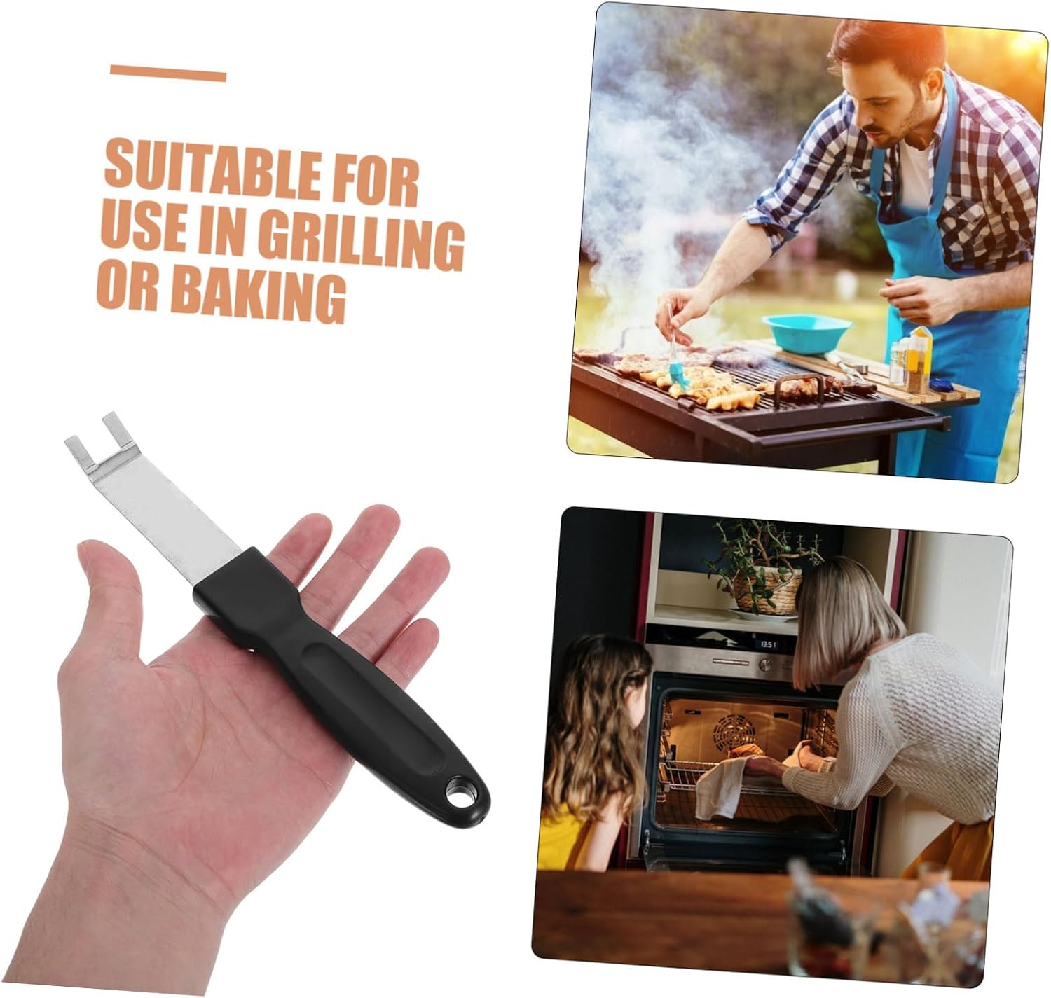 6 Piece Grill Grate Lifter Gripper for Hot Cooking Surfaces