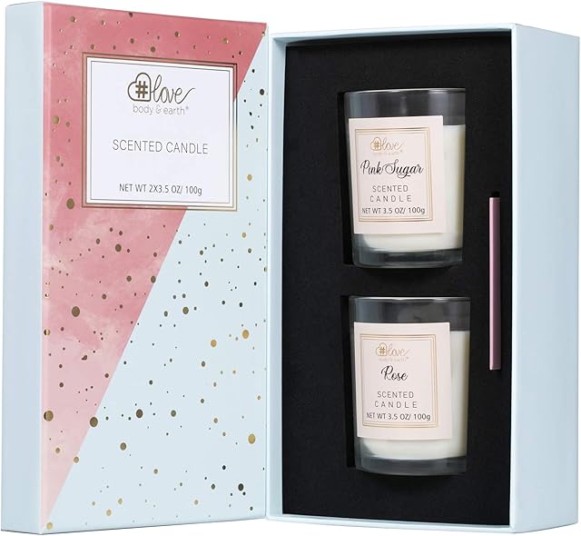 Scented Candles Gift Set - Aromatherapy Candles Set for Women Gifts, Natural Soy Wax 2x3.5Oz Portable Travel Tin Candles for Stress Relief and Home Scented, Gift Set for Women Brithday Mother's Day.