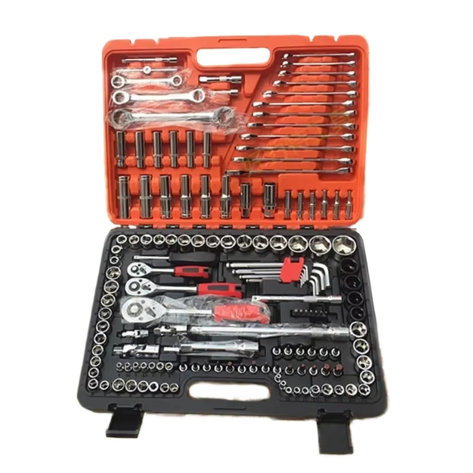 Maletín herramientas multiusos Juego Herramientas Llave Combinada Manga Rápida Caja Herramientas Reparación Inyector Herramienta Reparación Juego Llaves De Tubo 150 Uds.