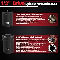 Vista 4 de Kit de herramientas de casquillo de tuerca de husillo, 5 piezas de eje Hub de bloqueo de tuerca de bloqueo de 12 pulgada, instalador de extractor