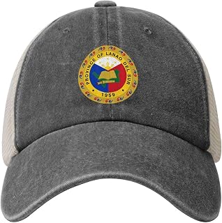 Classic PH Seal lanao del sur Denim mesh Cap Truck Driver Baseball hat Breathable Adjustable dad caps Black