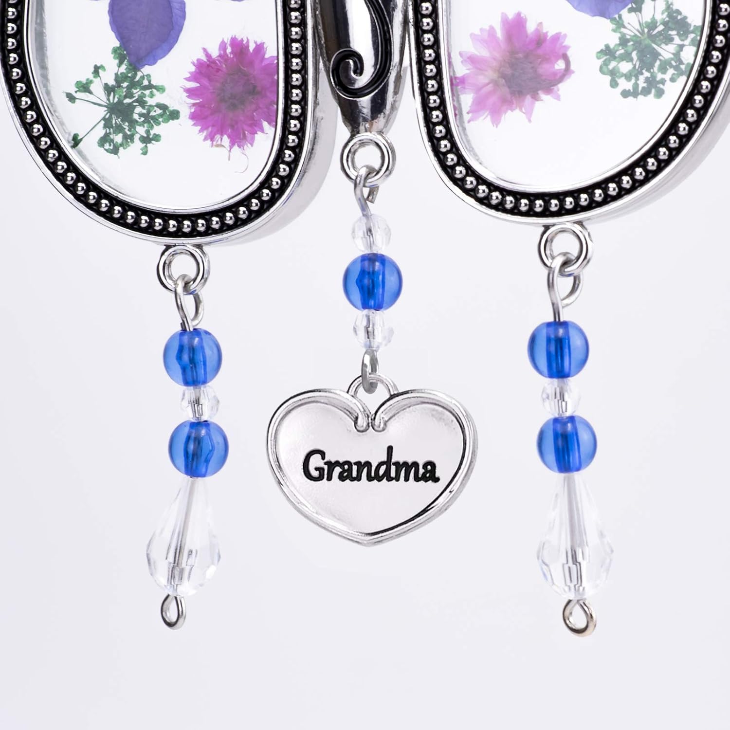 Laraine Butterfly Suncatcher with Flower Wings (Purple Grandma with Hook)