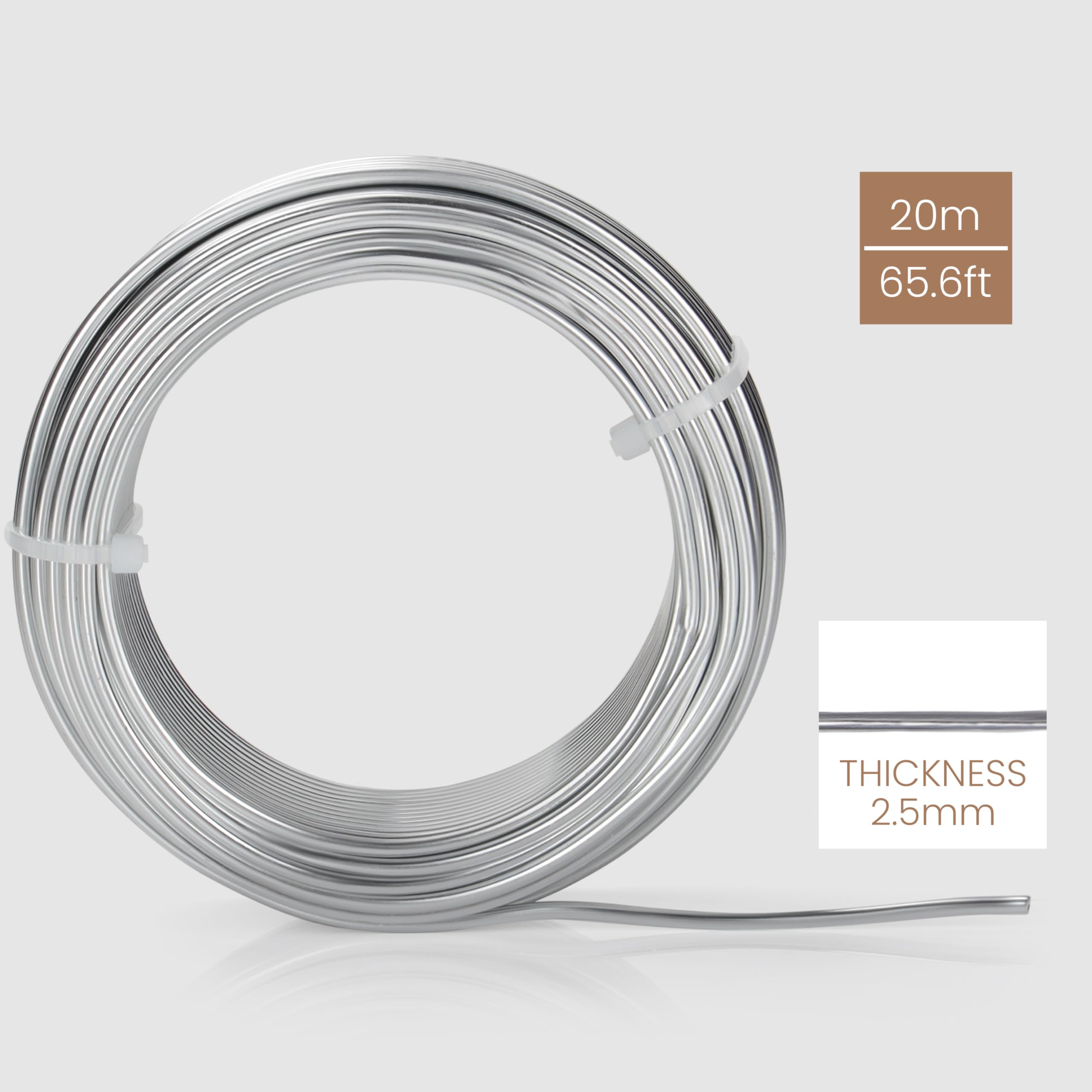 Rotolo Filo Alluminio 30m X 2mm - Modellabile Per Bigiotteria, Sculture E DIY - Foto 5