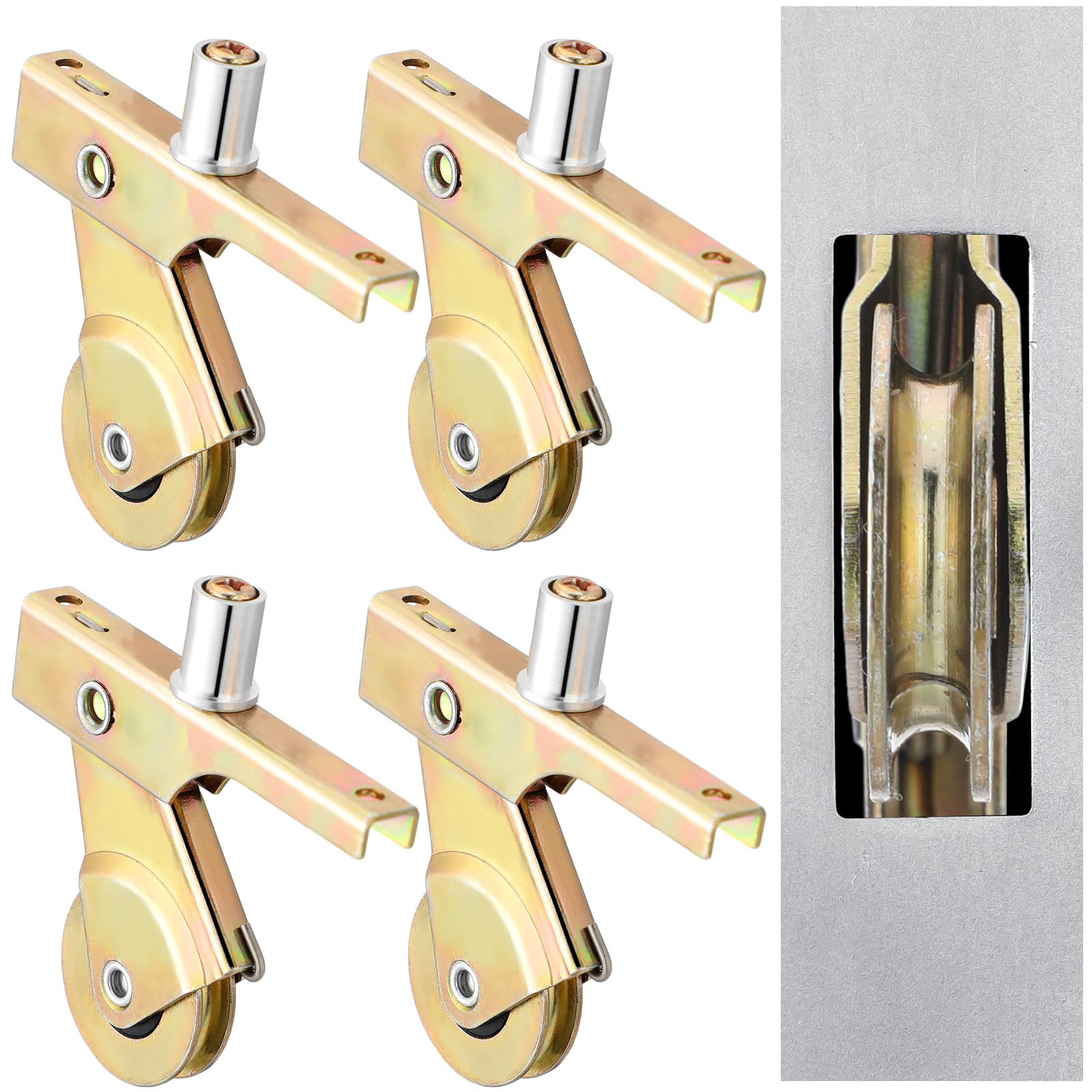 Photo 1 of MorningRo Steel Sliding Screen Door Rollers - 4 Pack