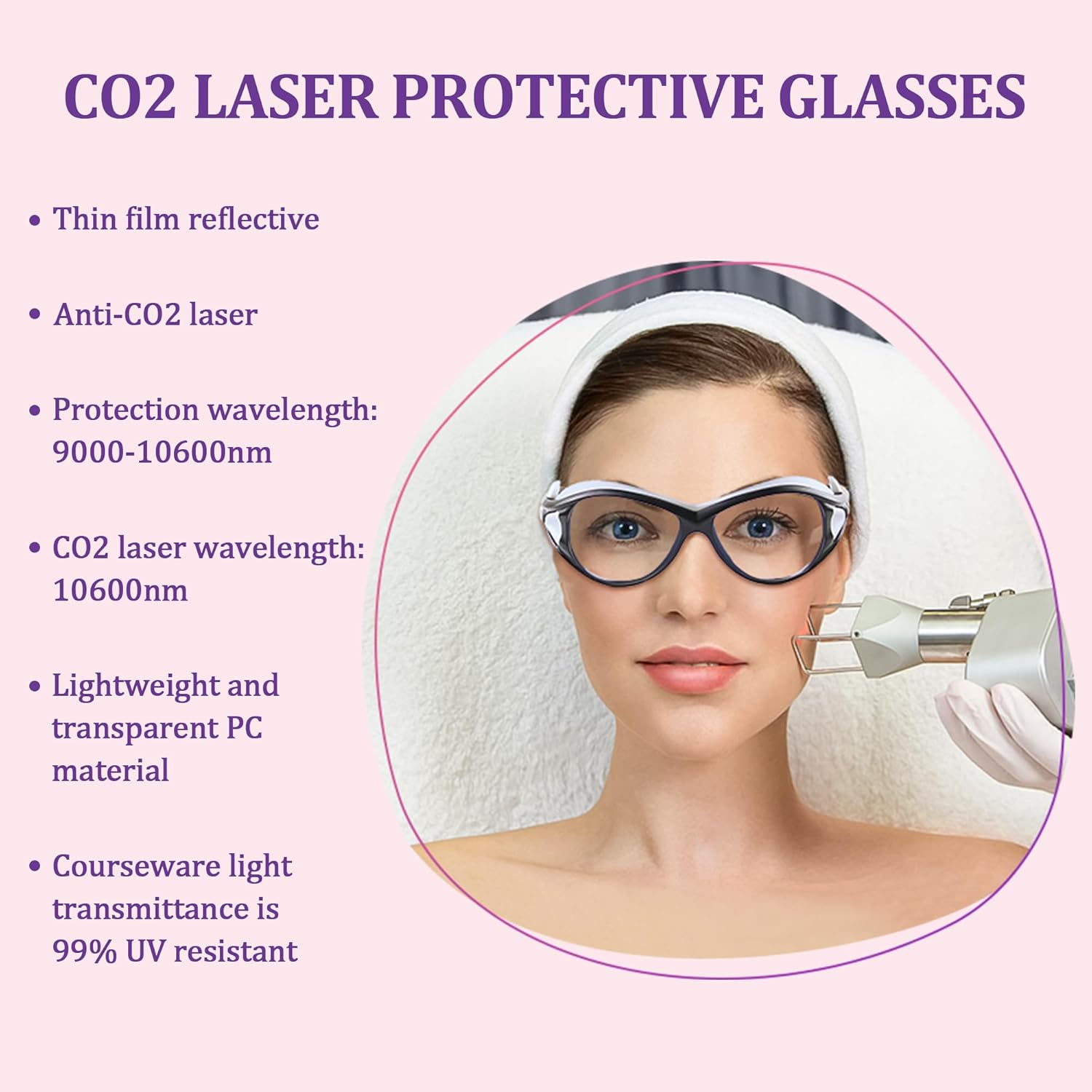 10600nm CO2 Laser Safety Protective Goggles 10600nm Laser Glasses Eye Protection Reflective láser Goggle CO2 Laser Cutting Machine,9000-11000nm Glasses for láser Protection with DIN CERTCO Certified - Image 5