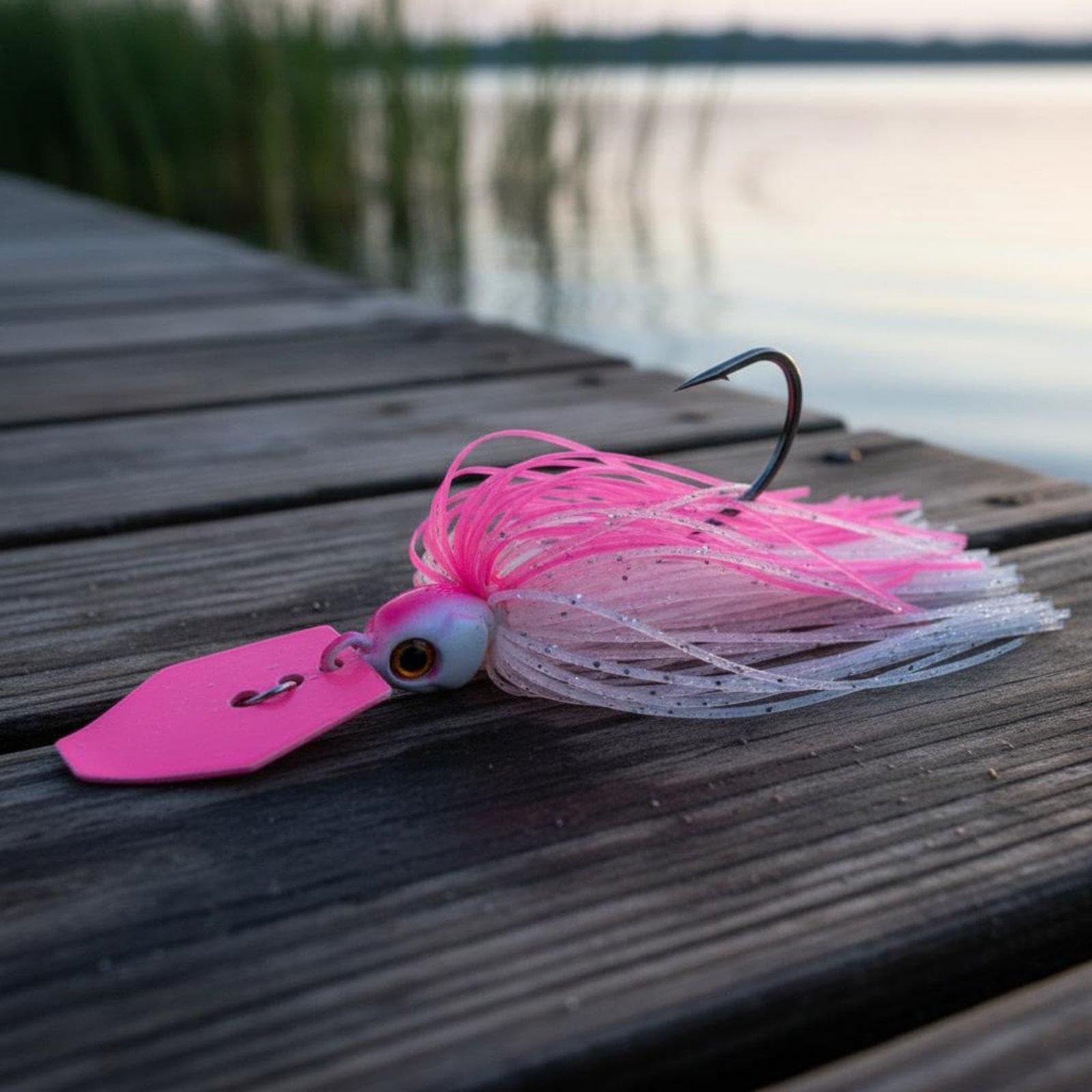 6 Esche Artificiali Bladed Jig Spinnerbait, Esche in Plastica Morbida con Vibrazioni Evidenti E Luci Lampeggianti per Attirare I Lunga Distanz