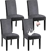 Vista 26 de Juego de 6 fundas impermeables para sillas de comedor extragrandes (caqui, juego de 6 XL))