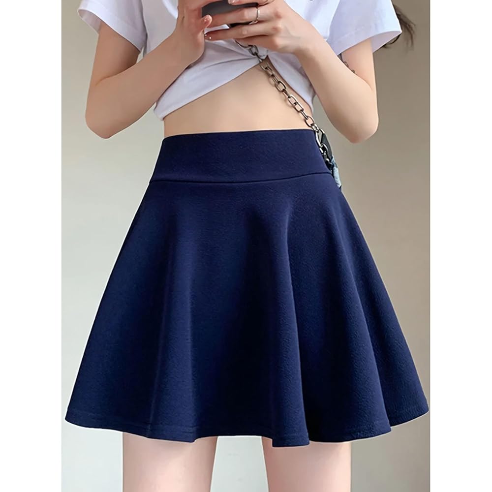 Amazon.co.jp: [Leiasnow] フレアスカート ミニスカート Aライン