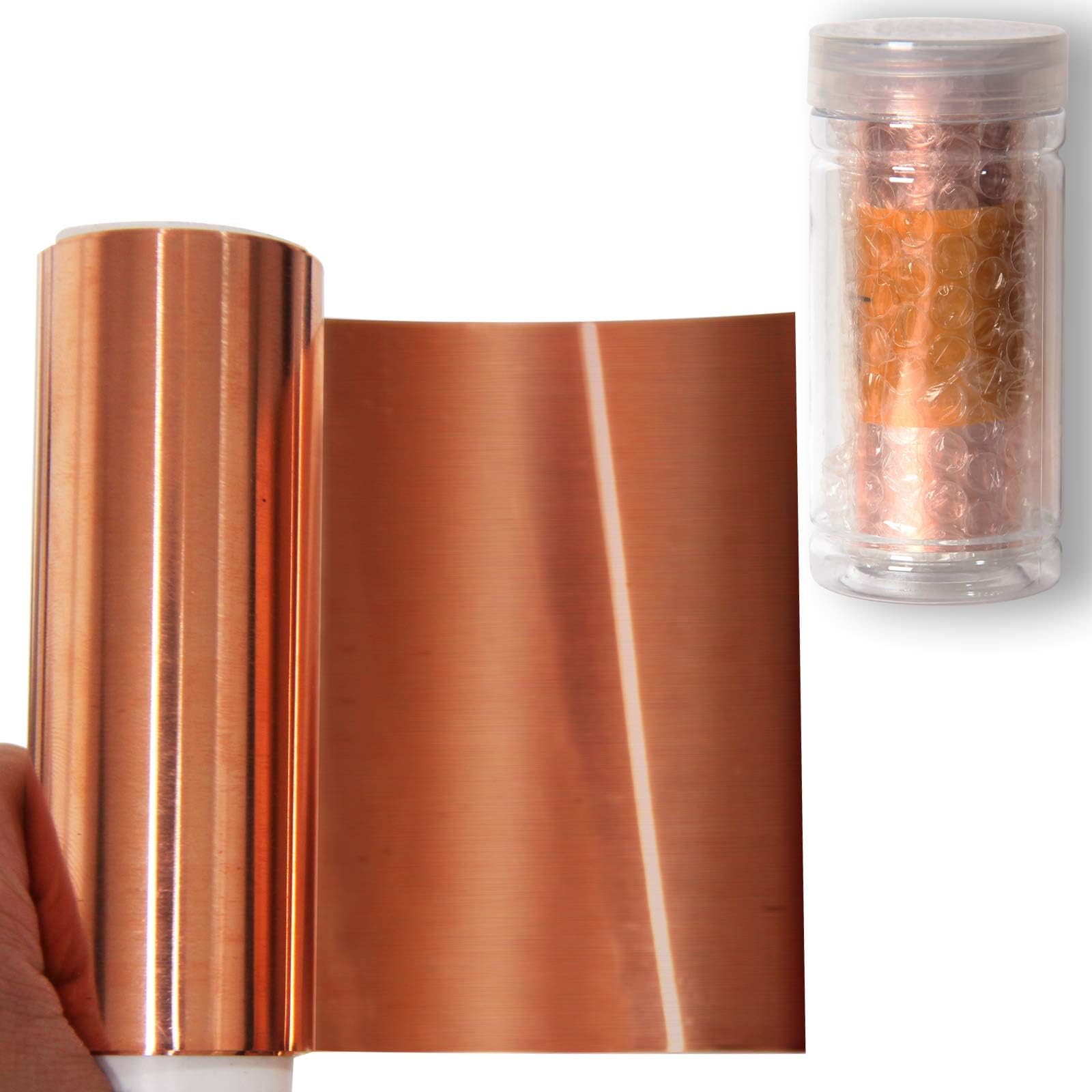99.99% Pure Copper Foil for Crafts, 0.003''x4''x79''(0.08MM x 0.1M x 2M) Bendable Soft Copper Sheet, Thin Copper Sheet Sealed Package