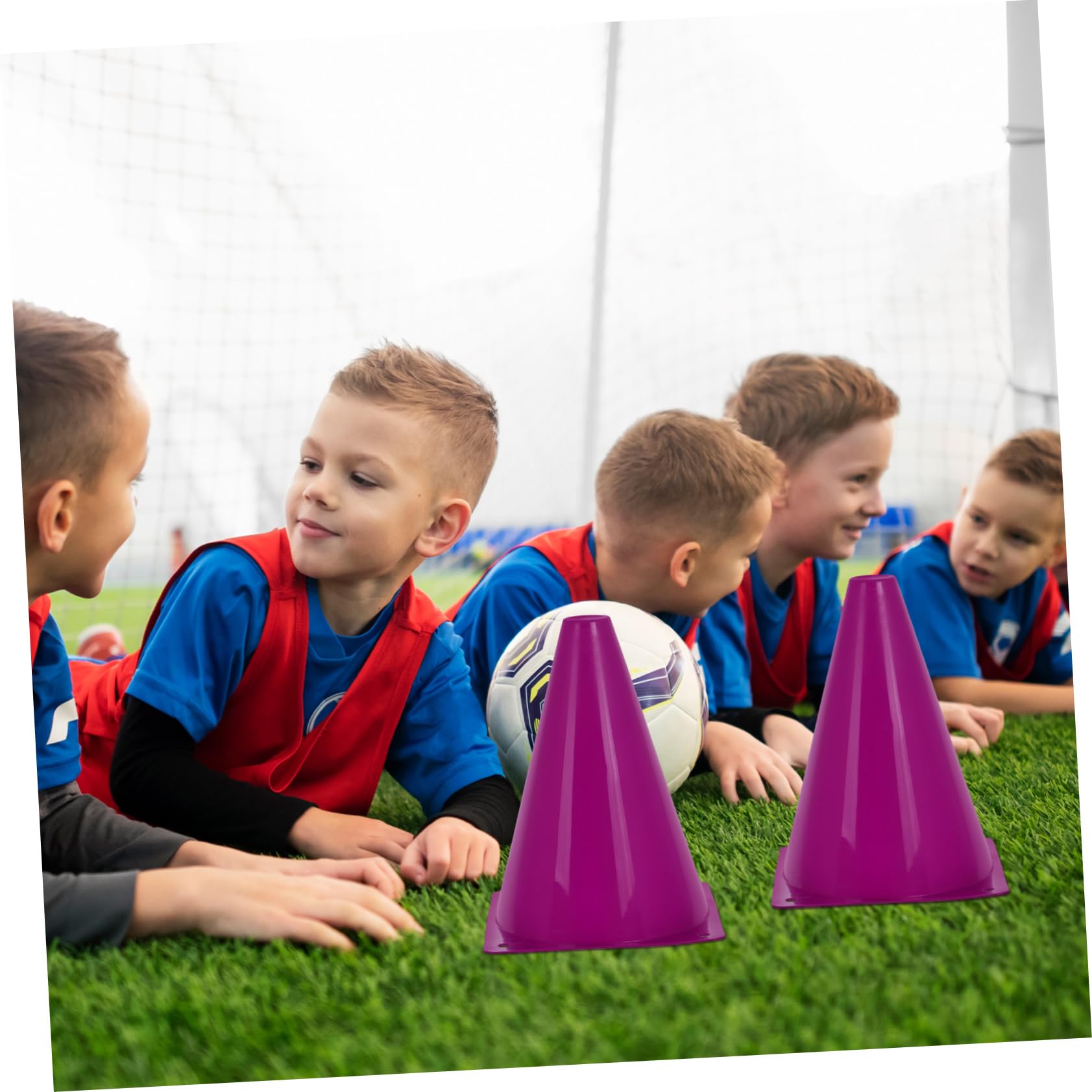 KOMBIUDA 40piezas Conos De Entrenamiento De Fútbol Conos Deportivos De Plástico para Fútbol y Baloncesto De Obstáculos para Actividades Deportivas