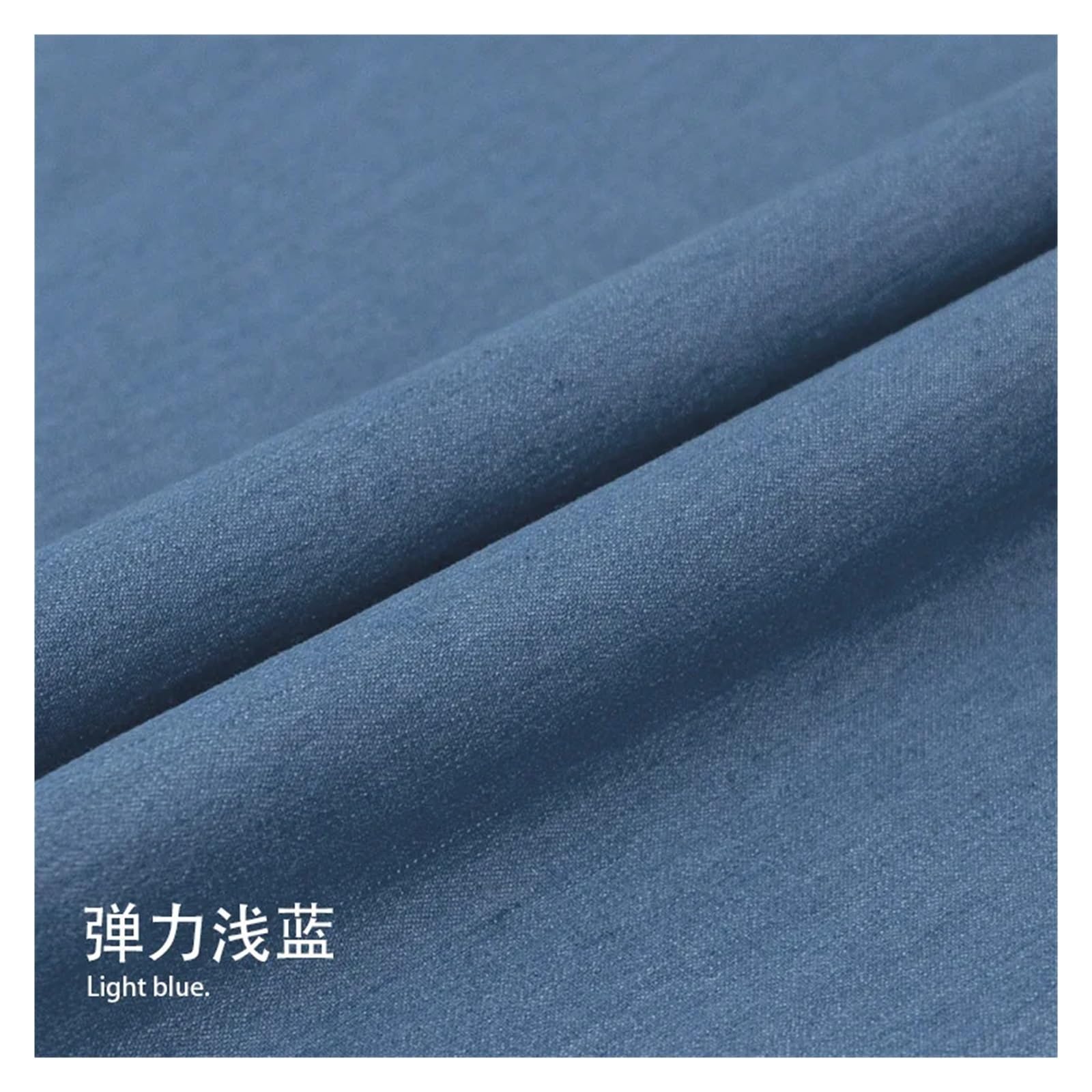 Tela vaquera elástica de poliéster y algodón de 1 m, 2 m y 3 m for jeans, camisas, bolsos, bricolaje y manualidades.(Stretch -medium blue,200cmX145cm)