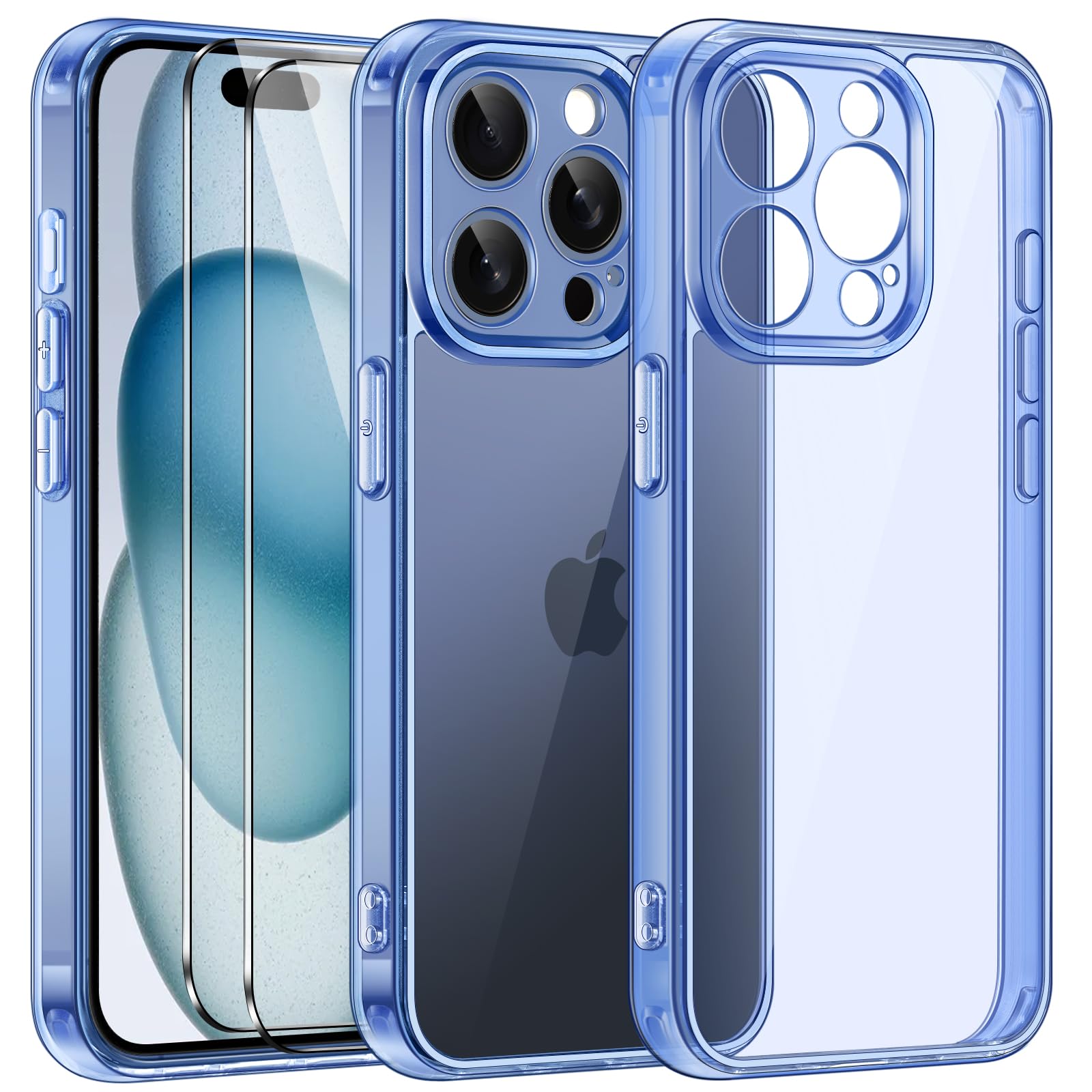 ivoler Clara Funda para iPhone 17, con 2 Piezas Cristal Templado, [Protección Militar] Anti-Amarillo Carcasa Antigolpes Bumper Case Cover - Transparente — view 100