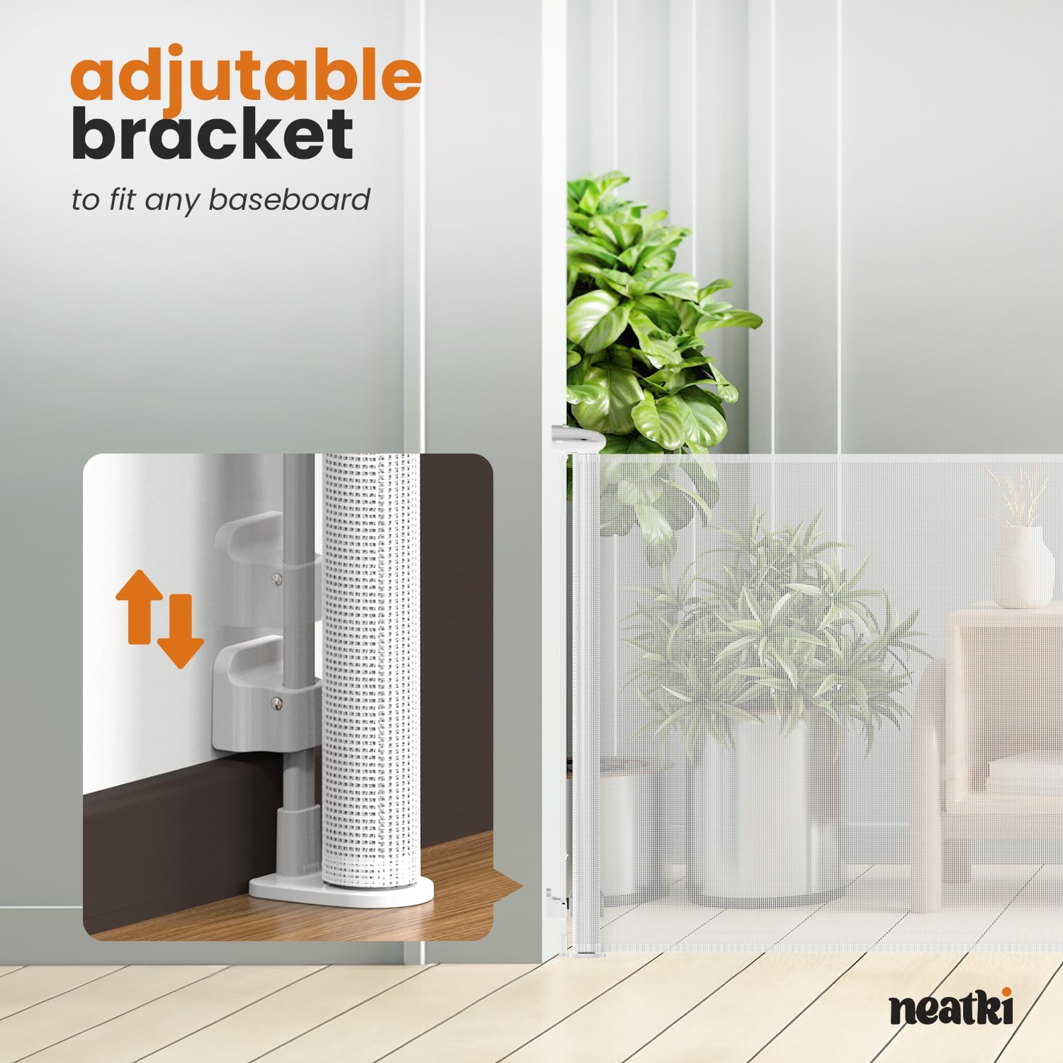 Amazon.com: Neatki 190 Inches Wide Retractable Baby Gates for