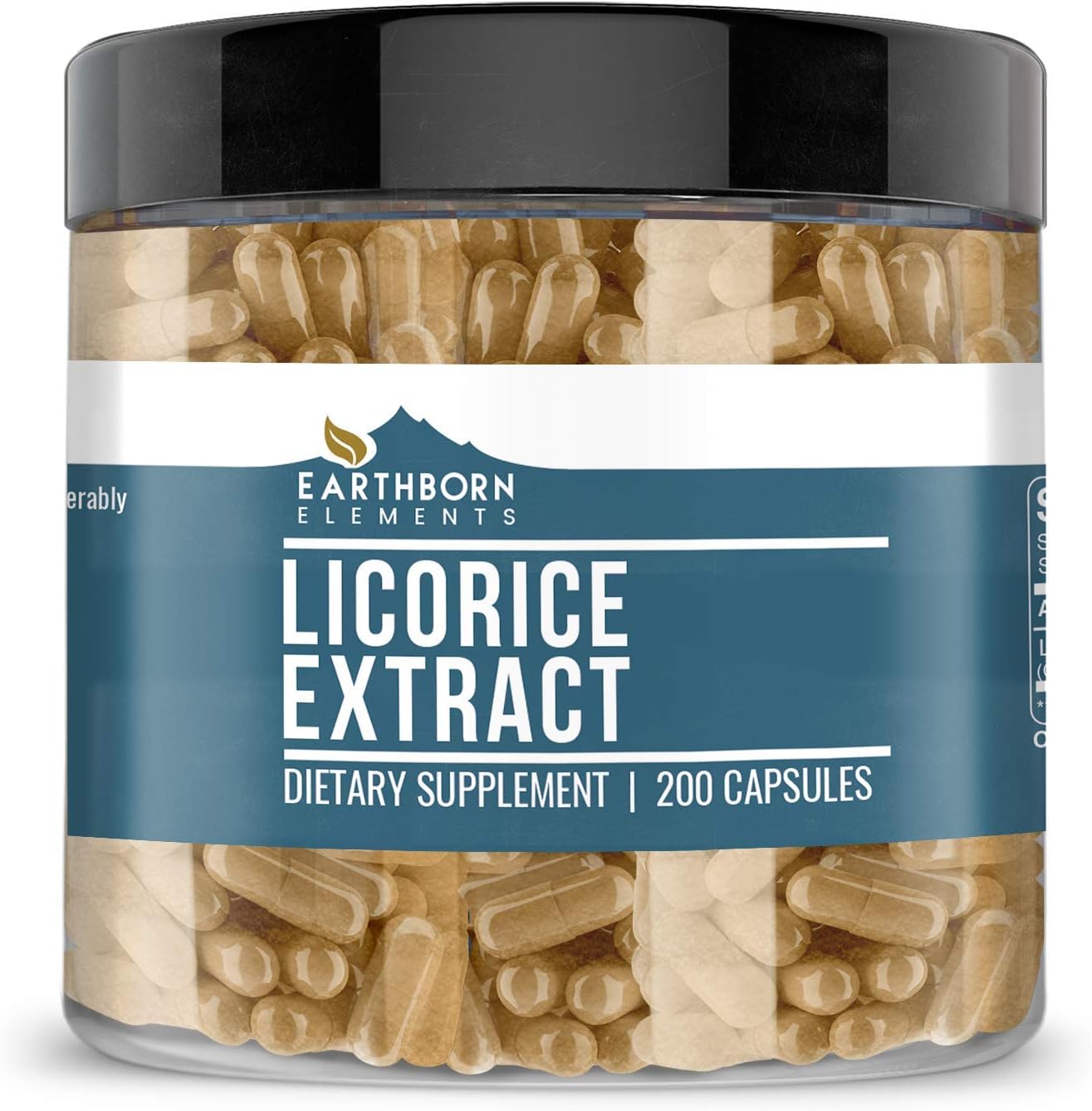 100% Pure Licorice Extract, 200 Capsules, 900mg Serving, Non-GMO & Gluten-Free, No Filler, Lab-Tested Potency, Made in USA by Earthborn Elements : Health & Household