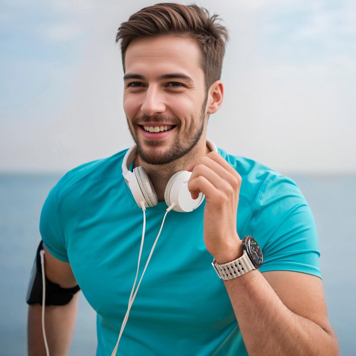 Adorve Compatible with Samsung Galaxy Watch 7/8 Ultra Bands 47mm (2024/2025), Rugged Ocean Wristband Breathable Silicone Sport Strap Waterproof for Galaxy Watch Ultra Bands Men Women - Image 8