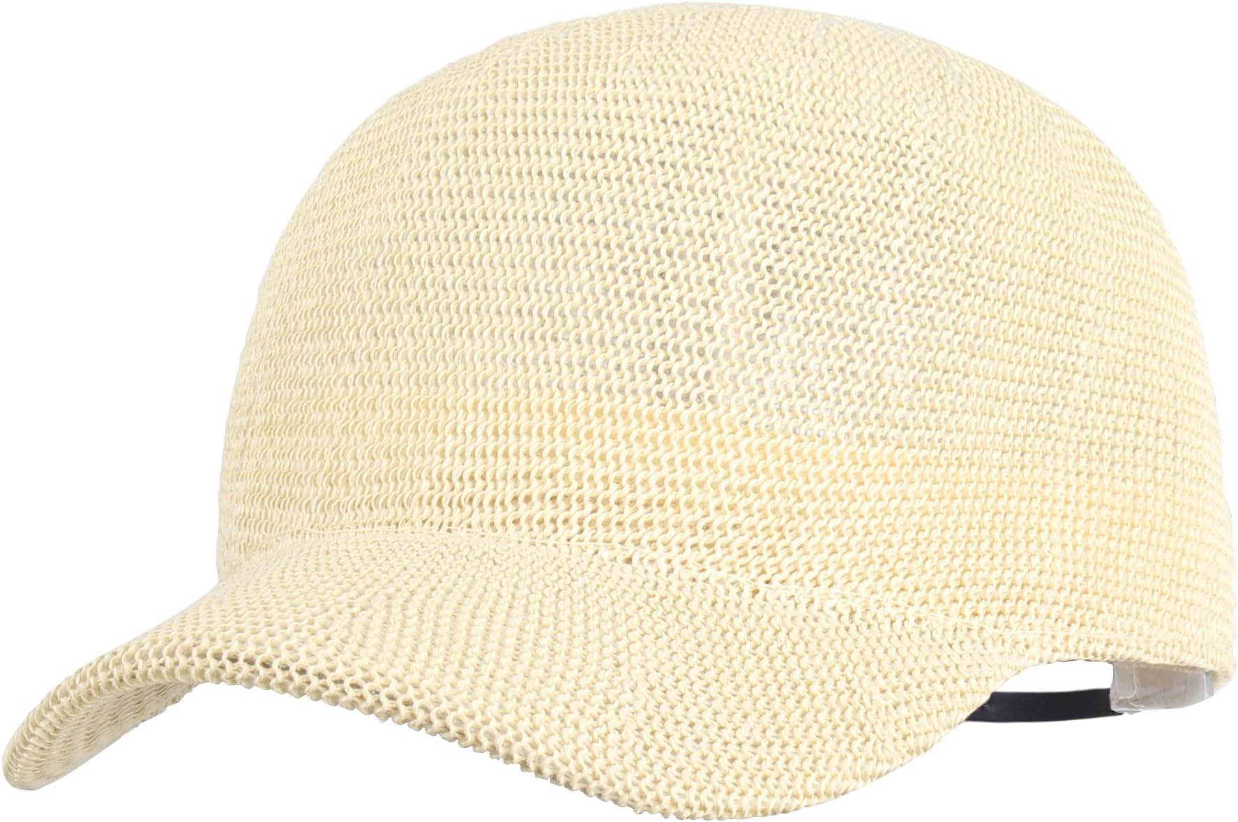 Unisex Adults Paper-Blended Fabric Woven Visor Sunhat Summer Baseball Cap