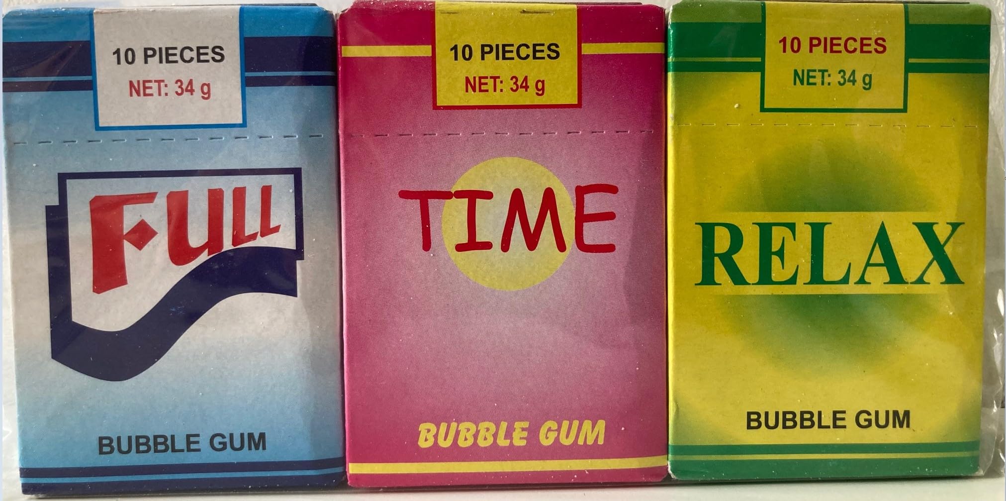 COOL Bubble Gum Kaugummi Sticks, 3 Packungen Kaugummi Sticks mit Dampf, 102g
