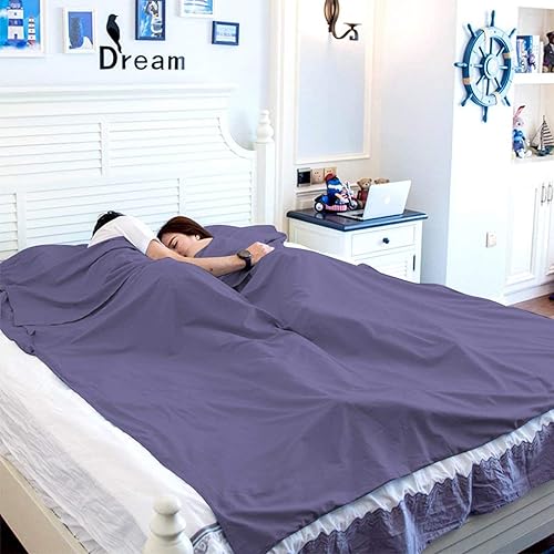 Miniatura 7 de Forro para saco de dormir, ligero portátil, suave hoja de viaje y camping, con bolsa compacta y de transporte, para viajes, hotel