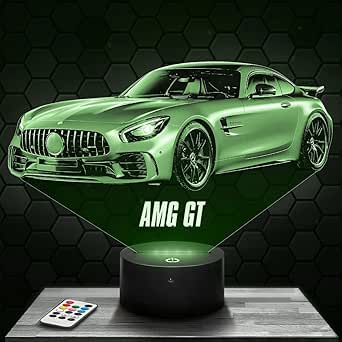 Lampe 3D Voiture Supercar AM G Gt, Idée Cadeau Fan