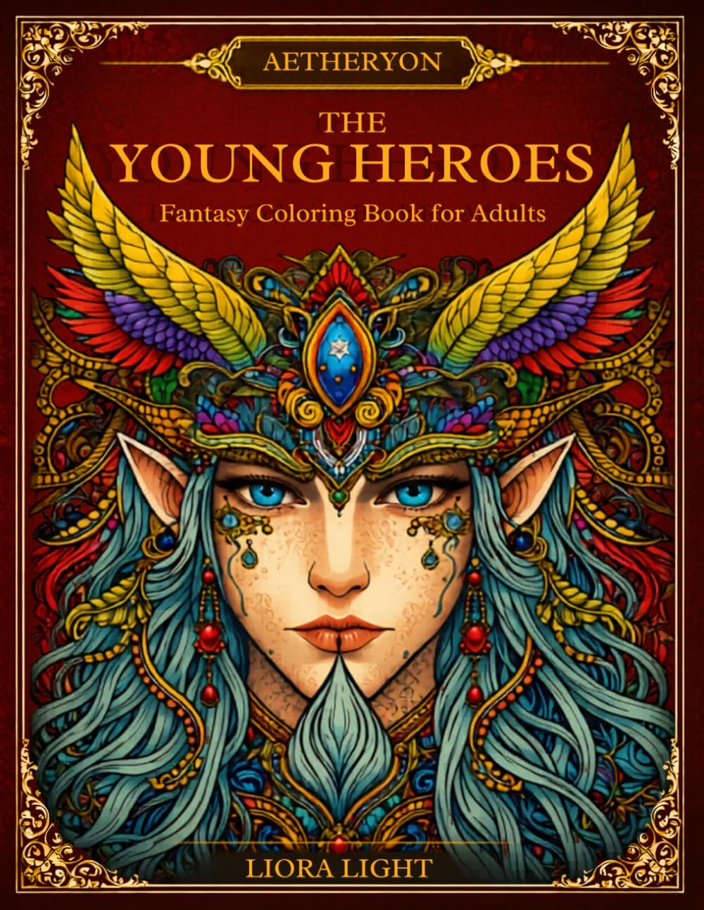 The Young Heroes: Fantasy Coloring Book for Adults Featuring Elven Princes, Mystical Guardians and Magical Heroes (AETHERYON Mythic Coloring Series)