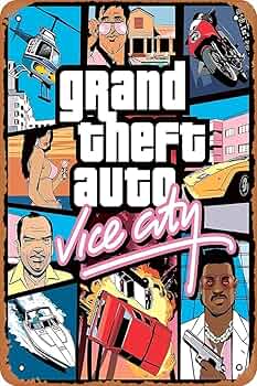 Amazon.co.jp: shvieiart 壁装飾サイン - GTA vice City