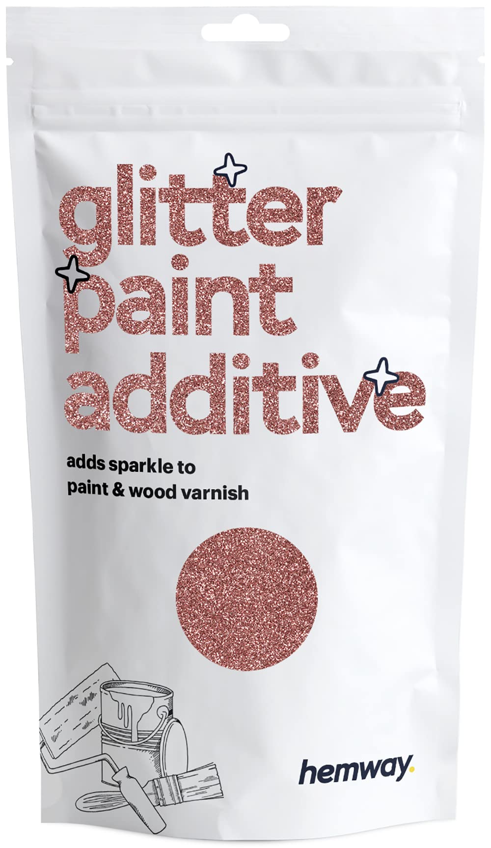 Buy Hemway Rose Gold Glitter Paint Additive 100g / 3.5oz for Acrylic