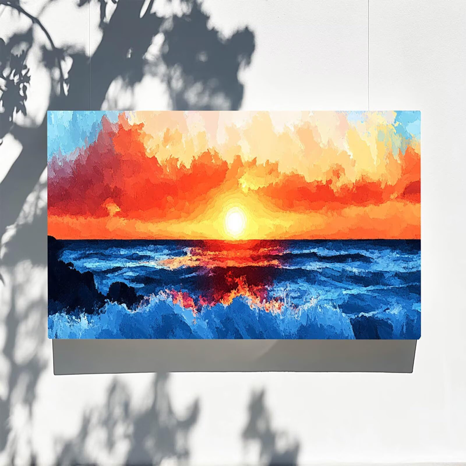 Pintar por Numeros Adultos Mar, Pintar por Numeros Niños Kit Manualidades Adultos Paisaje Cuadros para Pintar por Numeros Pintura Acrílico, Cuadros Decorativos Regalos Para Mujer 80X160cm 7w-Q-4