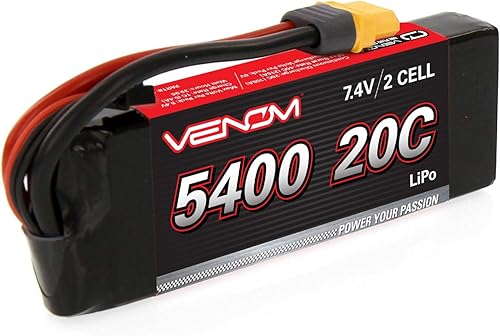 Miniatura 3 de Venom 20C 2S 5400mAh 7.4V Batería LiPo con enchufe universal (EC3DeansTamiya) x4 paquetes