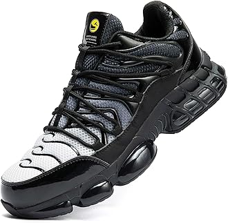 NIFOFISESteel Toe Shoes for Men Women Indestructible Safety Shoes Lightweight Steel Toe Sneakers Non Slip Work Shoes Composite Toe Shoes