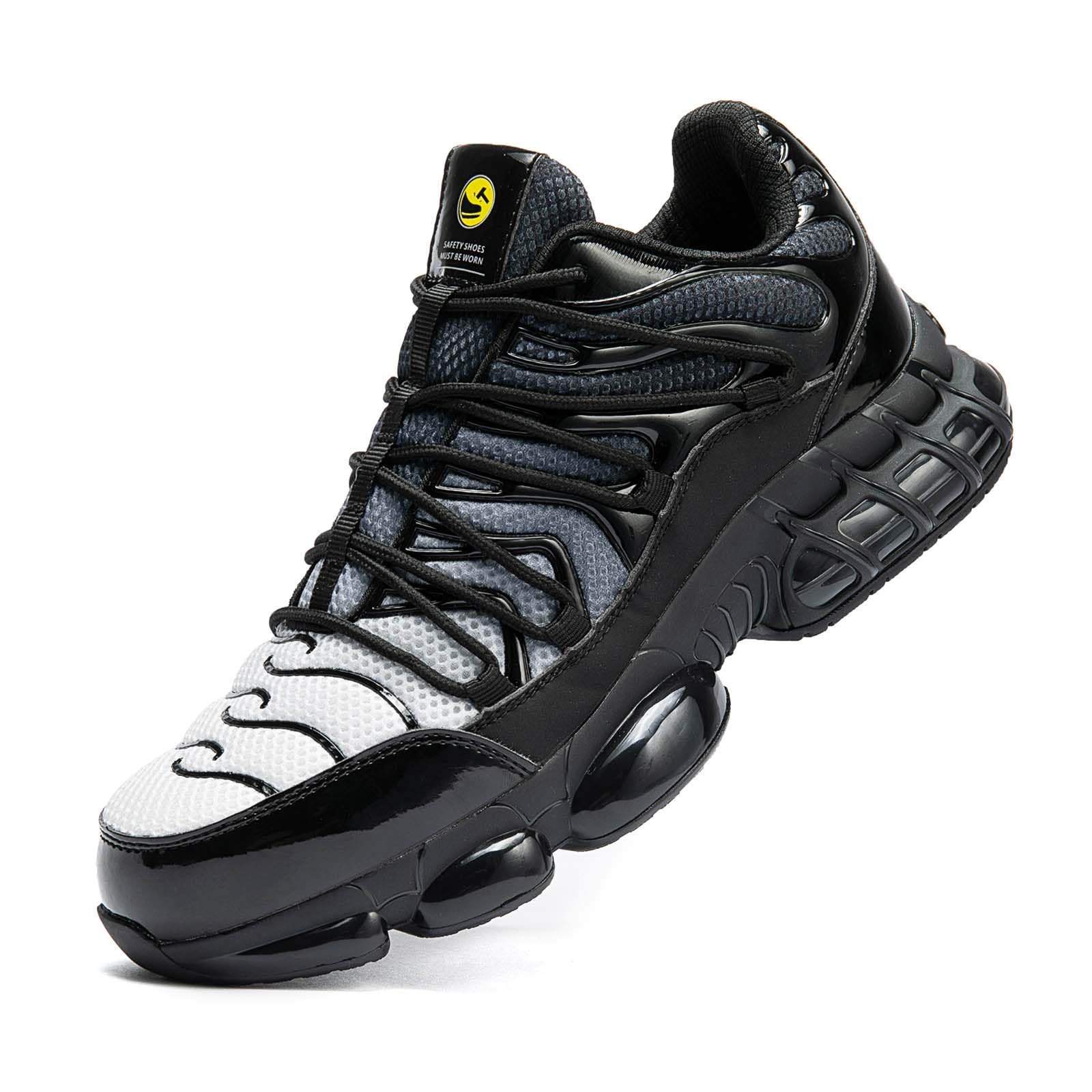 NIFOFISESteel Toe Shoes for Men Women Indestructible Safety Shoes Lightweight Steel Toe Sneakers Non Slip Work Shoes Composite Toe Shoes