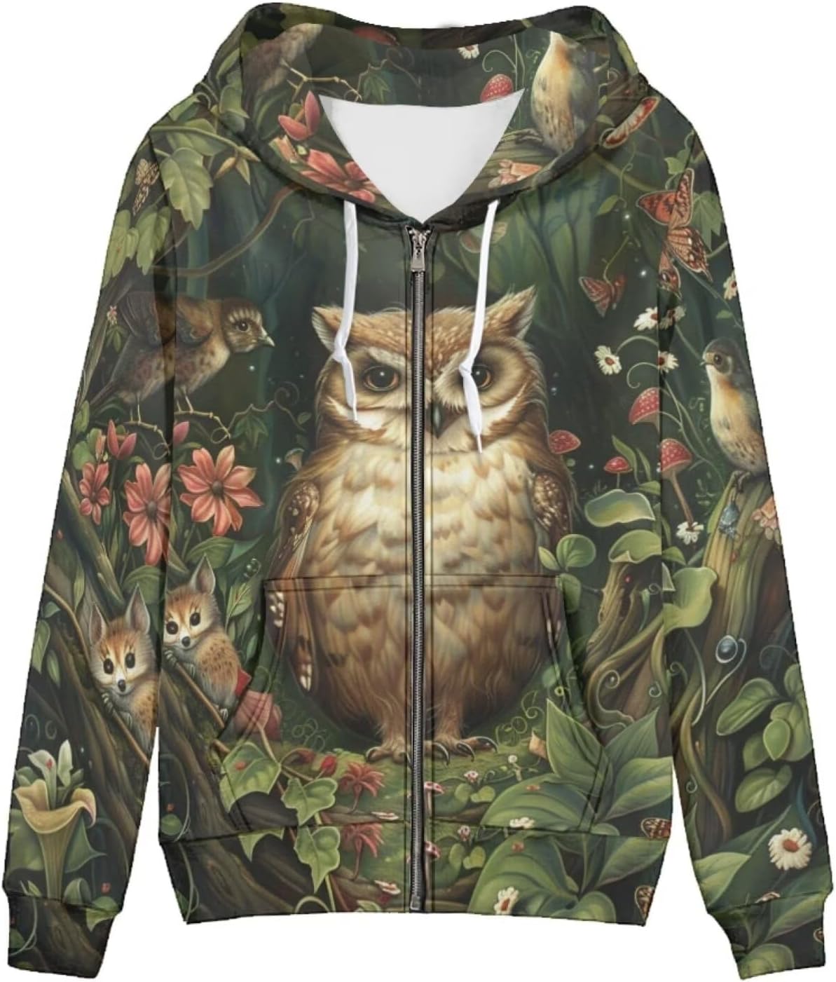 Modysero Zip Up Hoodie for Women Loose Fit Trendy Funny Full Zipper Streetwear Hoodies with Pocket Long Sleeve Hooded Tops