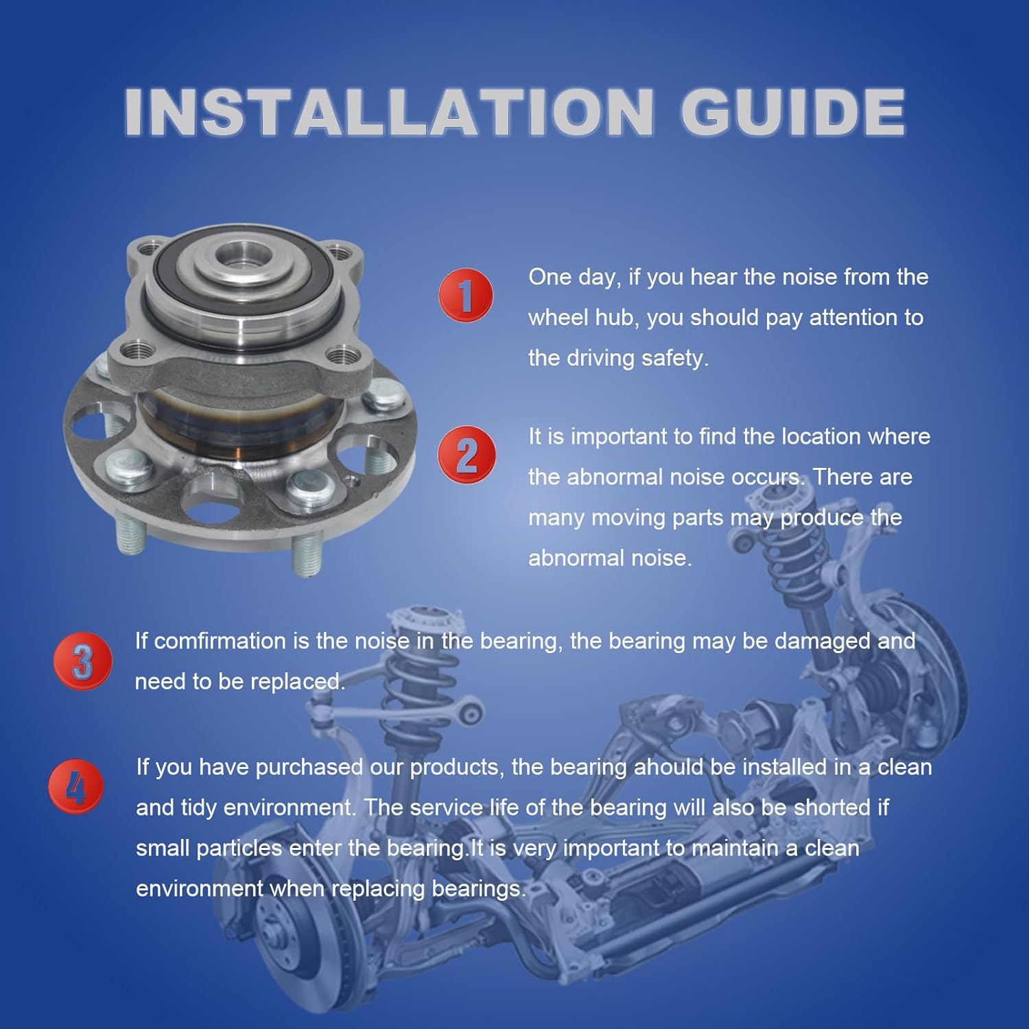 512353 Rear Wheel Bearing and Hub Assembly Compatible with Honda Accord 2008-2012, 2009-2014 Acura TSX - Image 7