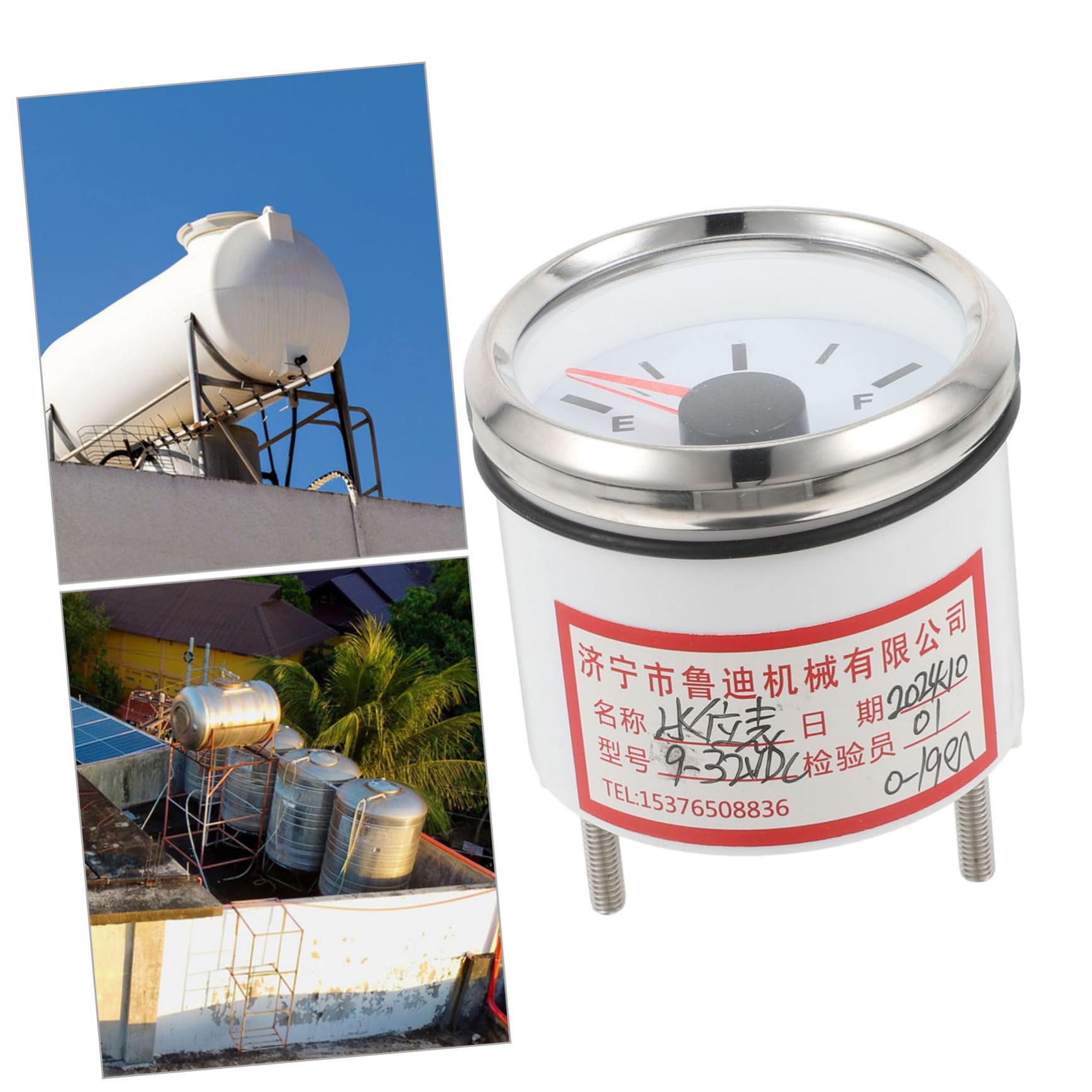 Wasserstandsanzeiger Edelstahl Rund 52mm für Wassertanks