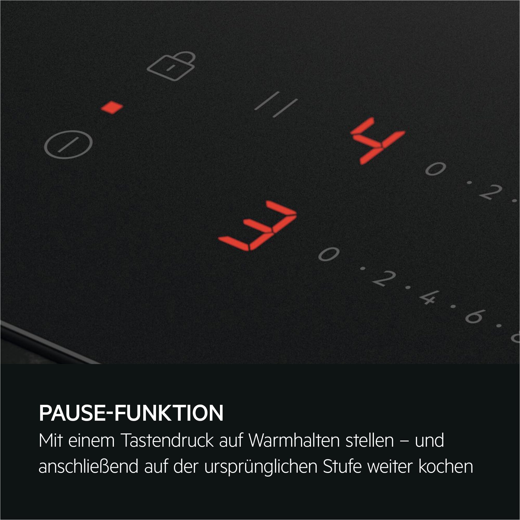 AEG Induktionskochfeld 80cm mit Integriertem Dunstabzug, Testsieger StiWa und ETM, Made in Germany, SaphirMatt Oberfläche 10x Kratzresistenter, Spülmaschinenfeste Fett-, Aktivkohlefilter, TH84CB0BSZ