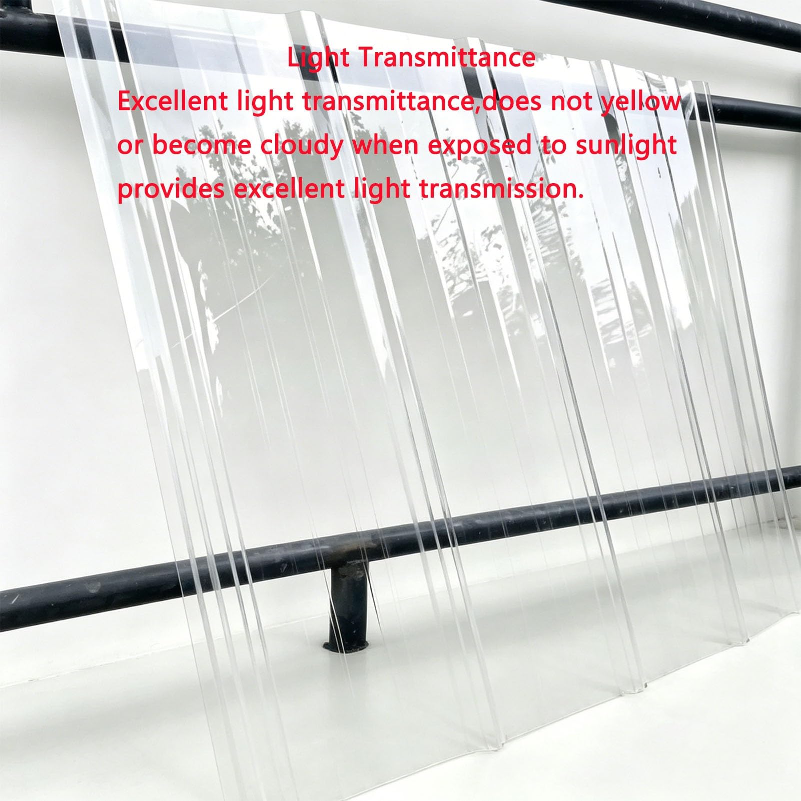 Lastre in policarbonato da 1 mm autopulenti con Acqua piovana, lamiere Ondulate per tetti con Rivestimento Resistente ai Raggi UV per coperture di pergole e Gazebo.