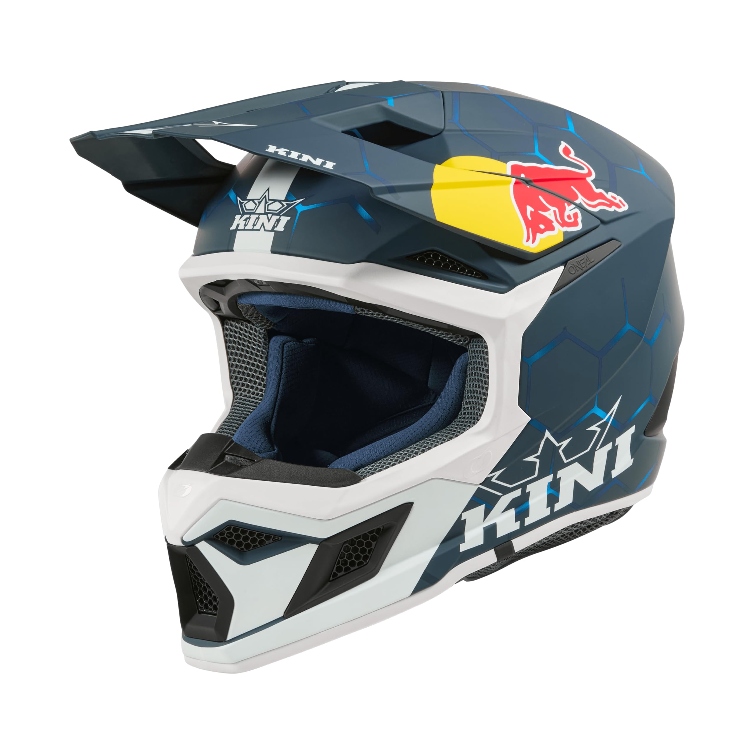 Casco Motocross O'NEAL MX3 Kini Red Bull 1.0, colore blu/bianco, taglia M